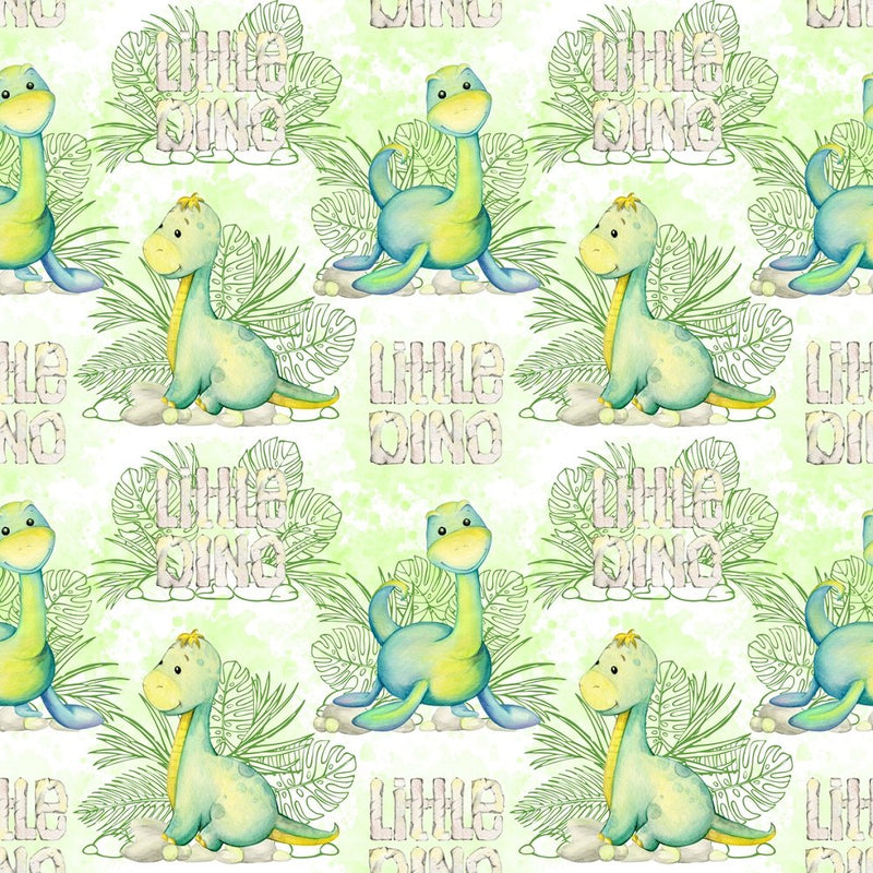 Little Dino Floral Fabric - ineedfabric.com