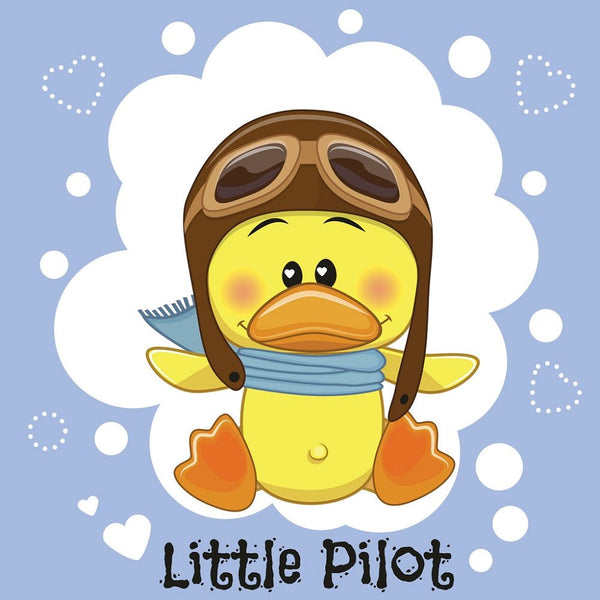 Little Pilot Duck Fabric Panel - ineedfabric.com
