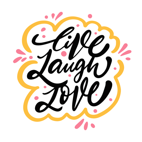 Live, Laugh, Love Fabric Panel - White - ineedfabric.com