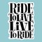 Live To Ride Fabric Panel - Blue - ineedfabric.com
