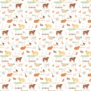 Livestock in the Paddock Fabric - White - ineedfabric.com