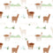 Llamas in the Field Fabric - White - ineedfabric.com