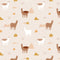 Llamas in the Hills Fabric - Tan - ineedfabric.com