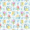 Loads Of Ice Cream Fabric - Blue - ineedfabric.com