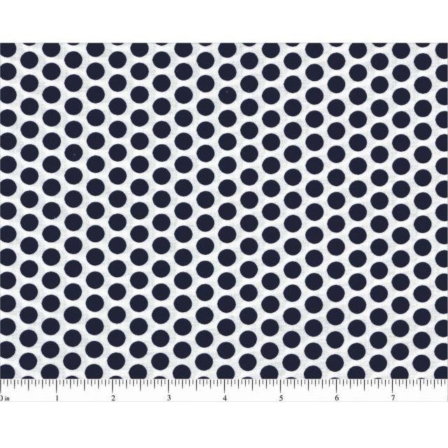 Lots of Dots Fabric - Navy - ineedfabric.com