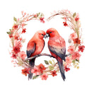 Love Birds Portrait 4 Fabric Panel - ineedfabric.com