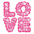 Love Bubble Letters Fabric Panel - ineedfabric.com