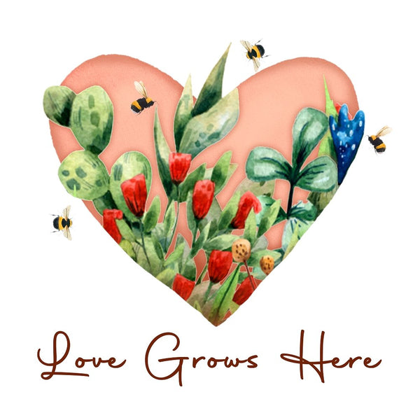 Love Grows Here Fabric Panel - ineedfabric.com