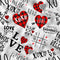 Love Hearts and Phrases Fabric - ineedfabric.com