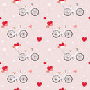 Love is in the Air Bicycles Fabric - Tan - ineedfabric.com