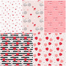 Love Is In The Air Fat Quarter Bundle - 5 Pieces - ineedfabric.com