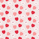 Love is in the Air Pattern 2 Fabric - White - ineedfabric.com