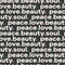 Love, Peace, and Beauty Font Fabric - ineedfabric.com