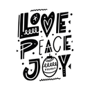 Love Peace Joy Fabric Panel - ineedfabric.com
