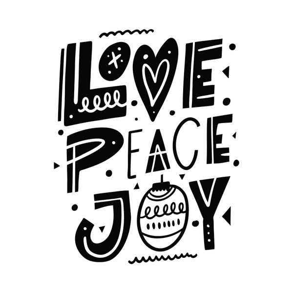 Love Peace Joy Fabric Panel - ineedfabric.com
