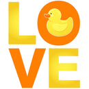 Love Rubber Duck Fabric Panel - ineedfabric.com