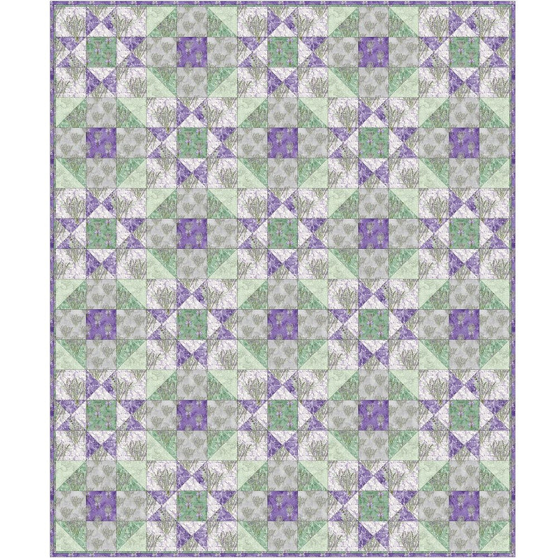 Lovely Lavender Quilt Kit - 61 1/2" x 73 1/2" - ineedfabric.com
