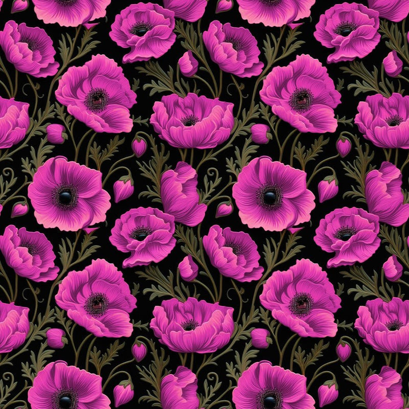 Magenta Poppy Fabric - ineedfabric.com