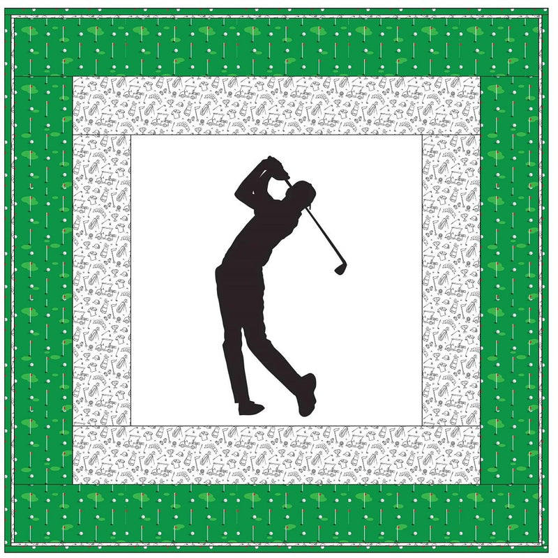 Male Golfer Wall Hanging 42" x 42" - ineedfabric.com