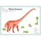 Mamenchisaurus Flash Card Fabric Panel - ineedfabric.com