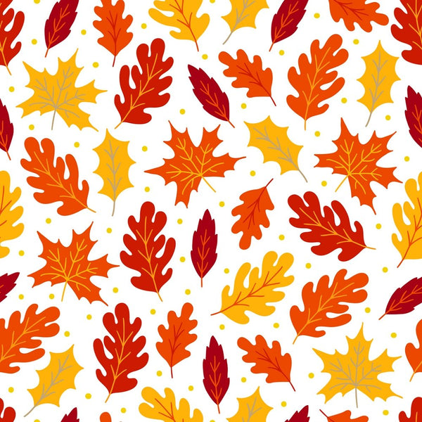 Maple & Oak Leaves Fabric - ineedfabric.com