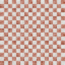 Marble Checkered Tiles - Red & White - ineedfabric.com