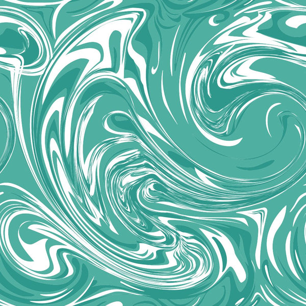 Marble Swirl Fabric - Atoll - ineedfabric.com