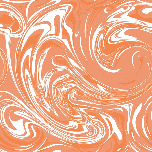 Marble Swirl Fabric - Soft Orange - ineedfabric.com