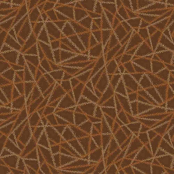 Marcus Fabrics, Cross the Lines Fabric - Dark Brown - ineedfabric.com