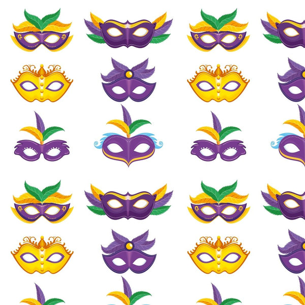 Mardi Gras Carnival Mask Fabric - ineedfabric.com