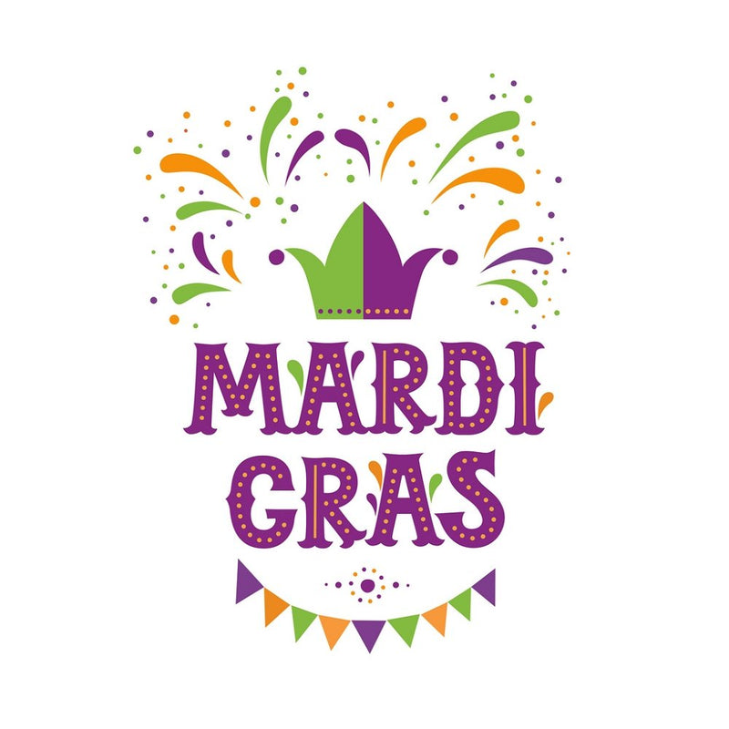 Mardi Gras & Crown Fabric Panel - ineedfabric.com