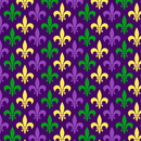 Mardi Gras Fleur-de-lis Fabric - Purple - ineedfabric.com