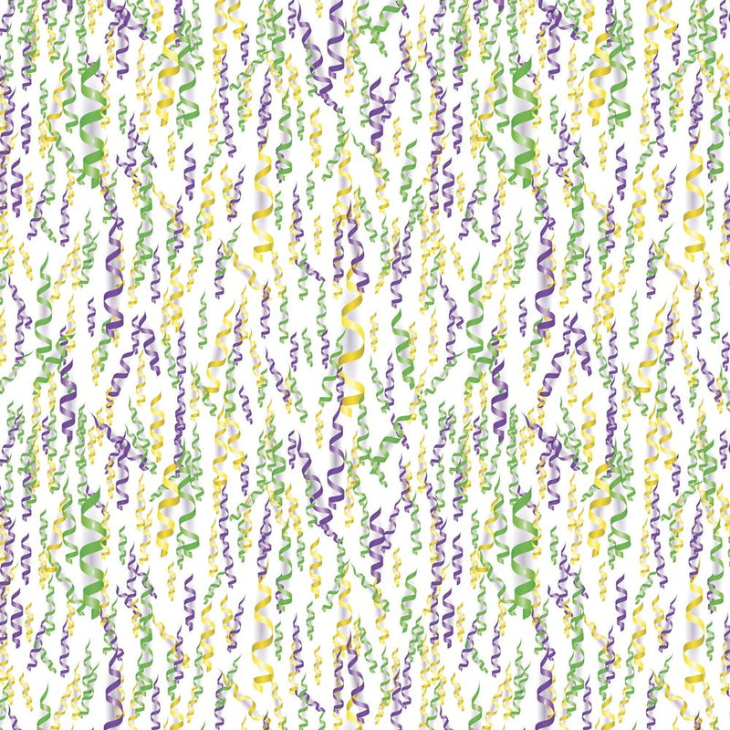 Mardi Gras Theme Ribbon Fabric - ineedfabric.com