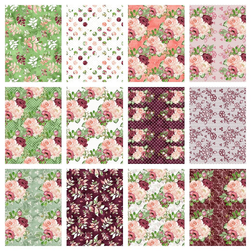 Marsala Fat Eighth Bundle - 12 Pieces - ineedfabric.com