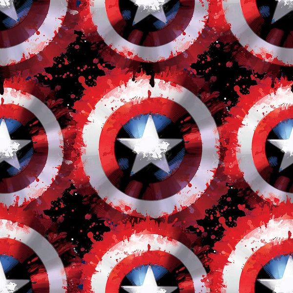 Marvel Captain America Shield Fleece Fabric - ineedfabric.com