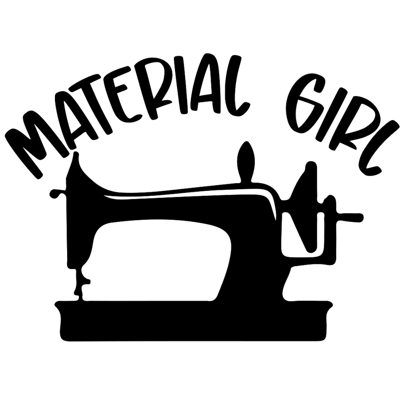 Material Girl Fabric Panel - Black/White - ineedfabric.com