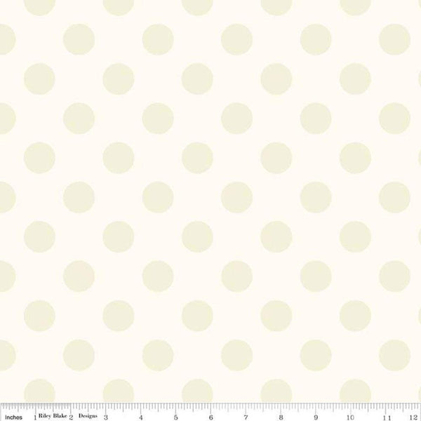 Medium Dot Tone On Tone Fabric - Cream - ineedfabric.com