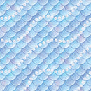 Mermaid Tail & Pearls Fabric - Blue/Purple - ineedfabric.com