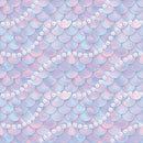 Mermaid Tail & Pearls Fabric - Purple - ineedfabric.com