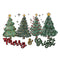 Merry & Bright Christmas Trees Fabric Panel - Green - ineedfabric.com