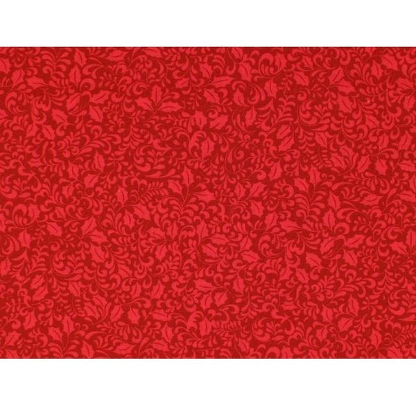 Merry Christmas Basics, Red on Red Vines Fabric - ineedfabric.com