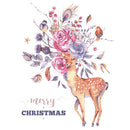 Merry Christmas From Deer In The Forest Fabric Panel - ineedfabric.com