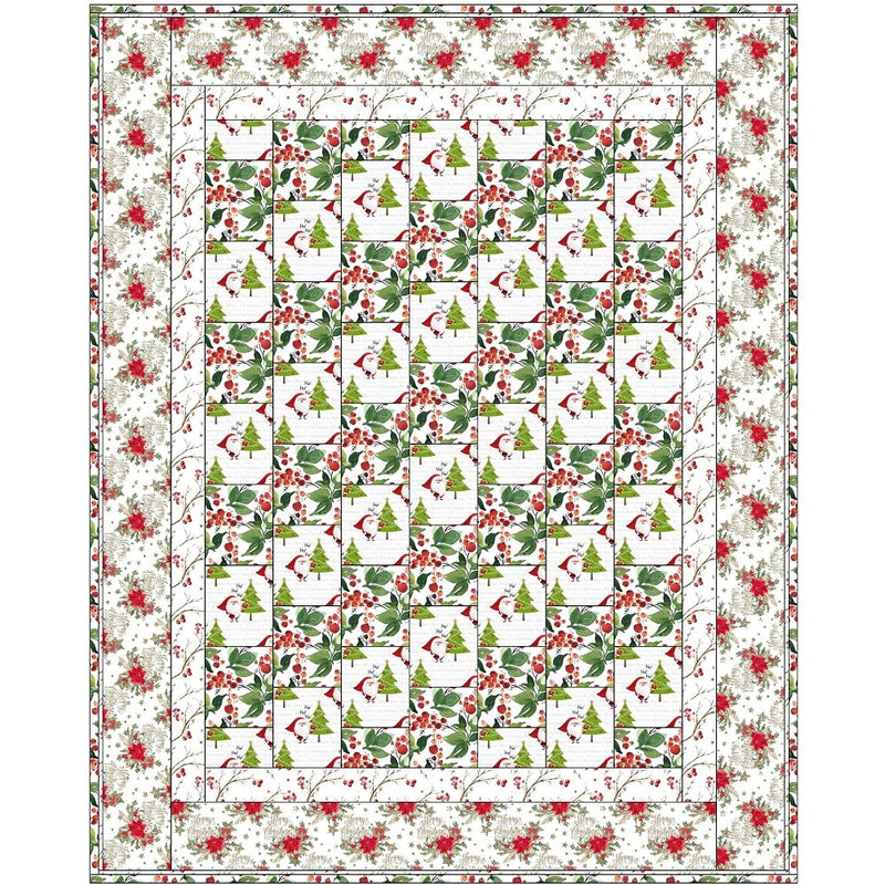 Merry Christmas From Santa Lap Quilt Kit 41 1/2" x 51 1/2" - ineedfabric.com
