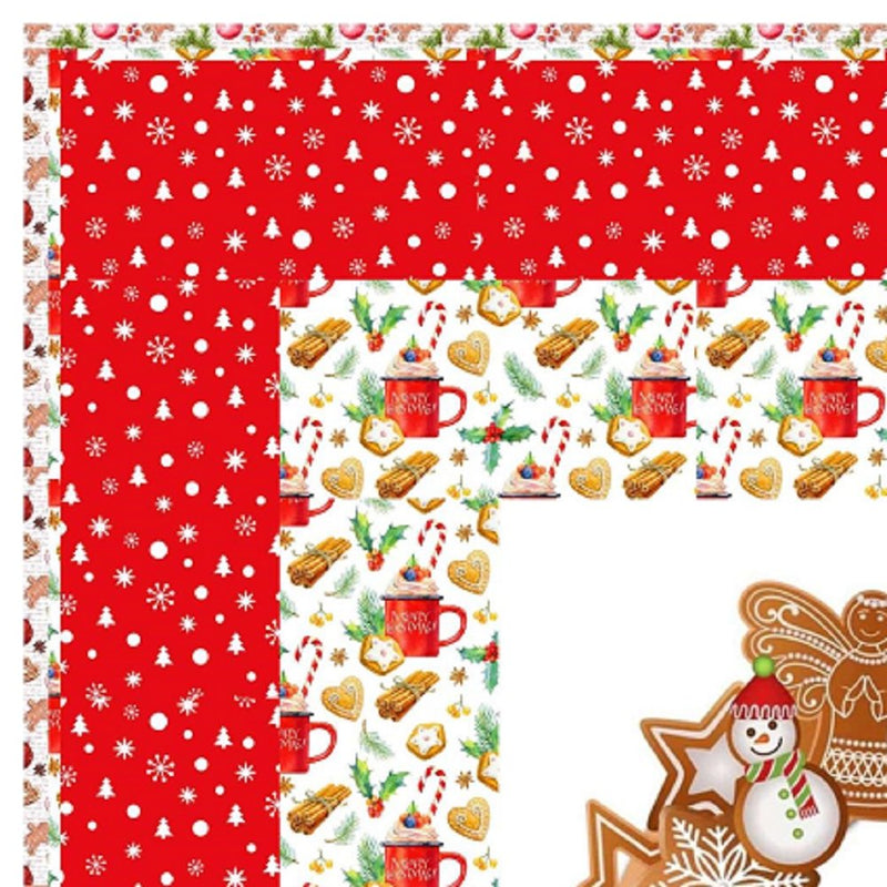 Merry Christmas Gingerbread Cookie Wreath Wall Hanging 42" x 42" - ineedfabric.com