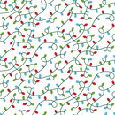 Merry Christmas Lights Fabric - White - ineedfabric.com