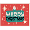 Merry Christmas Ornament Fabric Panel - Red - ineedfabric.com