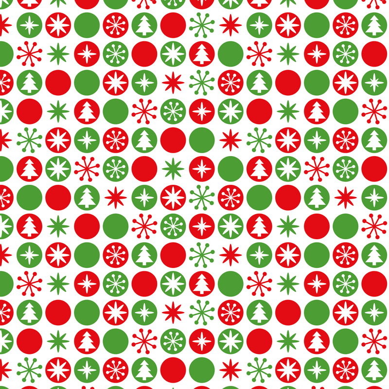 Merry Christmas Ornaments Fabric - ineedfabric.com