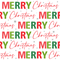 Merry Christmas Signature Font Fabric - ineedfabric.com