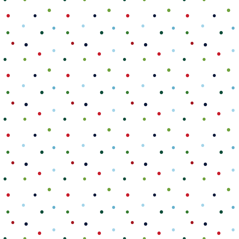 Merry Christmas Small Dots Fabric - White - ineedfabric.com