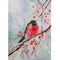 Merry Christmas Snowstorm Cardinal Fabric Panel - ineedfabric.com